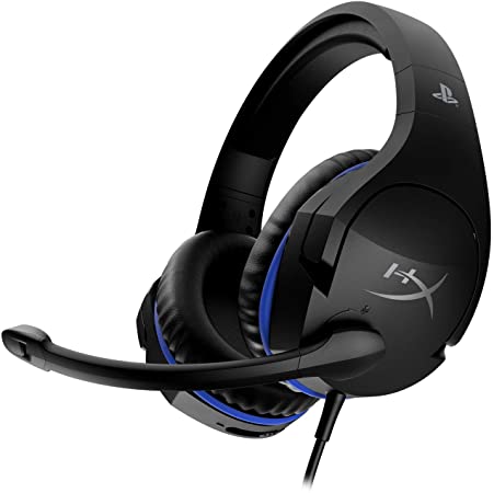 HyperX Cloud Stinger - Gaming Headset, Official Licensed for PS4 and PS5, Lightweight, Rotating Ear Cups, Memory Foam, Comfort, Durability, Steel Sliders, Swivel-to-Mute Noise-Cancellation Mic