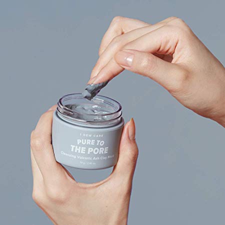 I Dew Care Magic Clay Mud Mask #PURE TO THE PORE 2.46 Ounces, Pore cleansing jeju volcanic, Ash clay, Deeply cleanses pores, naturally dewy skin, Wash-off mud mask, Softens skin, Facial healing mask