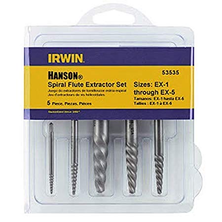 Irwin Industrial Tools 53535 Spiral Screw Extractor Set, 5-Piece | ⭐️ Exclusive