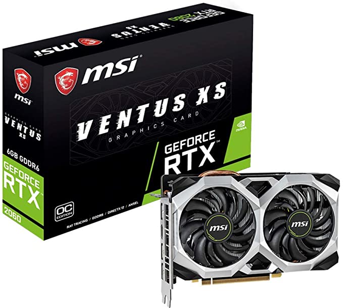 MSI Gaming GeForce RTX 2060 6GB GDRR6 192-bit HDMI/DP Ray Tracing Turing Architecture VR Ready Graphics Card