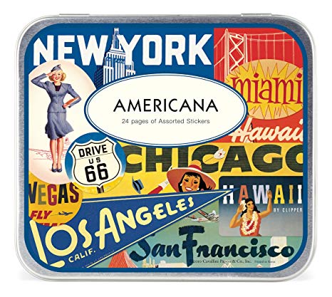 Cavallini Decorative Stickers Americana, Assorted