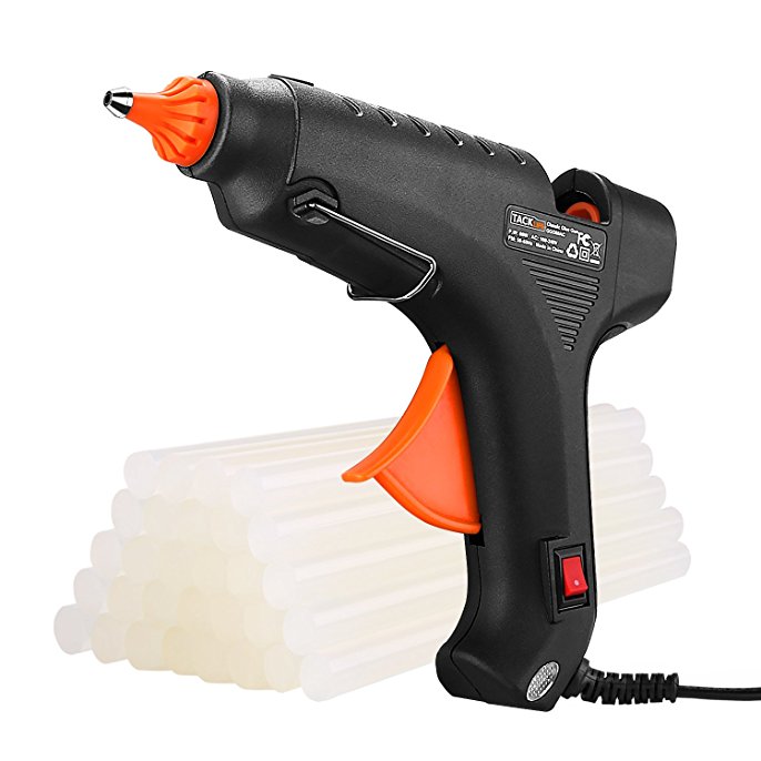 Tacklife 60w Hot Glue Gun with 30 Pcs EVA Glue Sticks Flexible Trigger Overheating Protection and Heating up Quickly for DIY Small Craft and Quick Repairs | GGO60AC