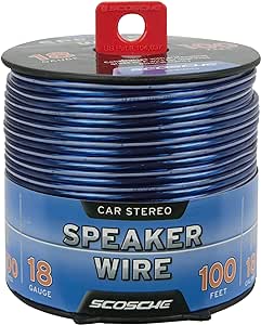 Scosche KS18100CS 18-Gauge 100 feet Speaker Wire Spool