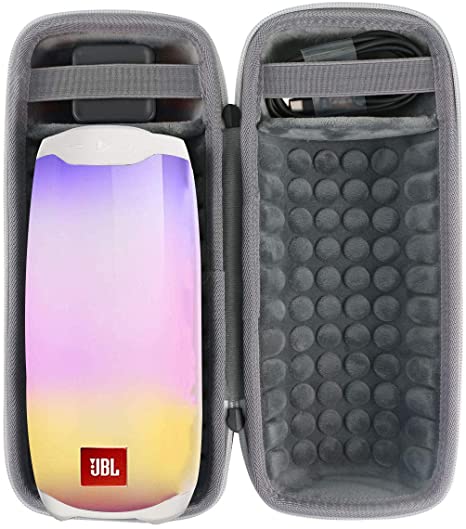 co2crea Hard Travel Case for JBL Pulse 4 Waterproof Portable Bluetooth Speaker (Grey Case)