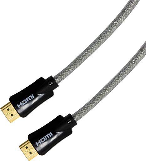 GE 3 ft. UltraPro High-Speed HDMI Cable with Ethernet, Clear, 1080P Full HD, 4K Ultra HD, 3D Ready, 24204