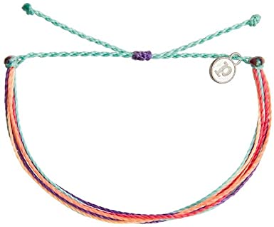 Pura Vida Jewelry Bracelets Bright Bracelet - 100% Waterproof and Handmade w/Coated Charm, Adjustable Band