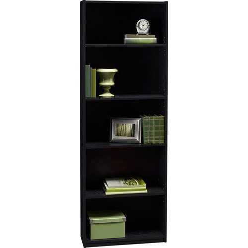 Ameriwood 5 Shelf Adjustable Bookcase Black Color. Very Affordable Bookshelves Make a Nice Addition to Any Bedroom or Living Room. This Would Also Be Great for the Home Office. May Also Work for Your Kids or Children As a Great Utility Book Case.