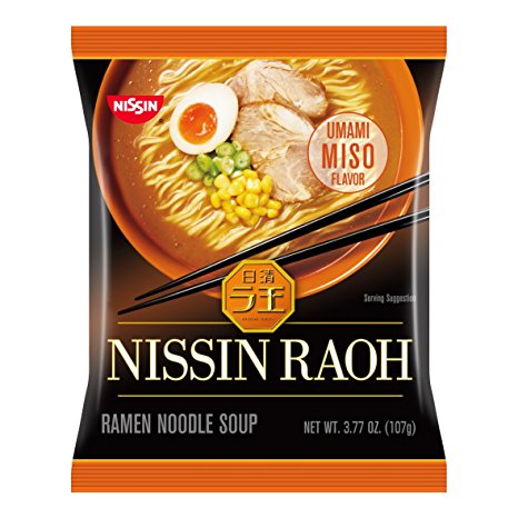 Nissin RAOH Ramen Noodle Soup, Umami Miso, 3.77 Ounce