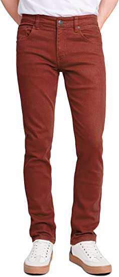 Victorious Men's Skinny Fit Color Stretch Jeans