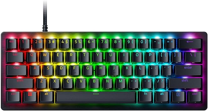 Razer Huntsman V3 Pro Mini 60% Gaming Keyboard: Analog Optical Switches w/Rapid Trigger & Adjustable Actuation - Onboard Adjustments - Dual-Purpose Mod Keys - Doubleshot PBT Keycaps - Black