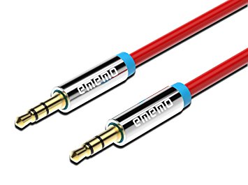 EMEMO #1 Premium 3FT (RED) 3.5 mm to 3.5 mm Stereo Jack Auxiliary Audio Cable - Compatible iPhone/iPod/iPad/Samsung/Nexus and MORE! (1 YEAR WARRANTY!)