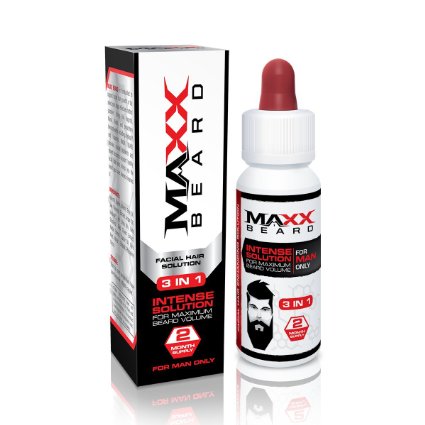 Maxx Beard: #1 Beard Growth Support Solution, For Natural Maximum Beard Volume and Facial Hair Volume (2oz)