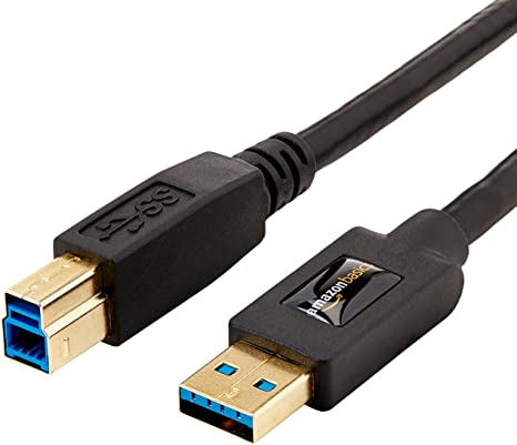 AmazonBasics USB 3.0 Cable - A-Male to B-Male - 3 Feet (0.9 Meters), 10-Pack