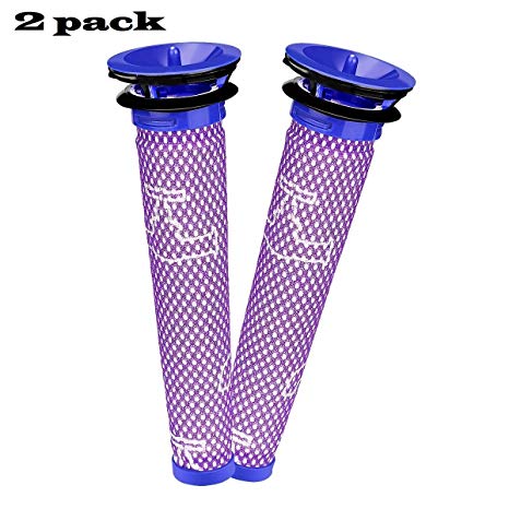 Evecase 2 Pack Pre Filter Compatible Fits For Dyson DC58 DC59 DC61 DC62 V6 V7 V8 Animal Vacuum Cleaner Washable Pre Motor Stick Replacement Part # 965661-01