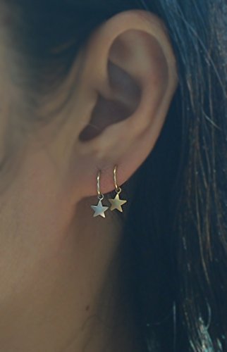 20gauge Cartilage hoop earring with Star