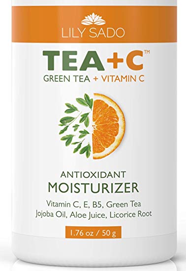 NEW LILY SADO TEA C Green Tea and Vitamin C Daily Moisturizer Cream- Anti-Aging and Anti-Wrinkle Face Cream Moisturizer for Women and Men - Natural Face Moisturizer Brightens, Softens and Firms Skin