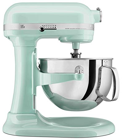 KitchenAid KP26M1XIC Professional 600 Stand Mixers, 6 quart, Ice (Renewed)