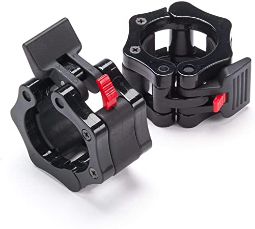 SEEDIC Olympic Barbell Clamps, Quick Release Non-Slip Barbell Collars Clips for 2-Inch Pro Olympic Weight Bar Plate, Lockdown Weight Clamps for Workout Weightlifting Fitness Training