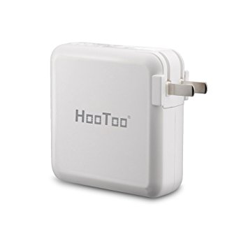 HooToo TripMate Elite Wireless Router (6000 mAh External Battery Pack, Dual USB Wall Charger, Mini Travel Router, Wi-Fi Media Sharing for Flash Drive & Hard Disk Storage, Access Point& Bridge) HT-TM04 White