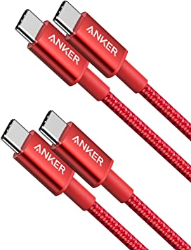 USB C Cable, Anker 2 Pack New Nylon USB C to USB C Cable (3.3ft 60W), USB 2.0 Type C Charging Cable for MacBook Pro 2020, iPad Pro 2020, iPad Air 4, Galaxy S20, Switch, Pixel, LG and More