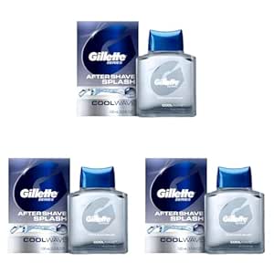 Gillette Series Cool Wave After Shave, Aftershave for Men, After Shave Cologne Men, 3.3 fl oz, 100 ml, After Shave Lotion for Men, Post Shave Balm Men, Aftershave, Mens Aftershave, Aftershave Balm