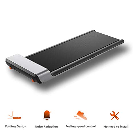 Novpeak Smart Folding Treadmill, Under Desk Portable Noiseless Walking Pad A1 with Footprint Sensing Digital Electric Slim Foldable Fitness Jogging Training Cardio Workout for Home Office 0-6KM/H