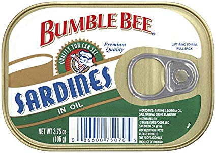 Bumble Bee Sardines In Oil, 3.75 Ounce Cans, 18 Count