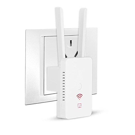 Wifi Range Extender, Slopehill 300Mbps Smart Wireless Signal Booster High Gain Dual External Antennas Repeater/AP Mode USB Charging Port with WPS