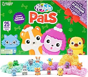 Educational Insights Playfoam Pals Pet Party 25-Day Preschool Advent Calendar 2023, Fidget Sensory Toy, Ages 3 , Amazon Exclusive