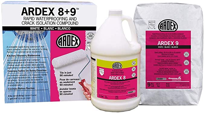 ARDEX 8 9 White - Rapid Waterproofing and Crack Isolation Compound Kit