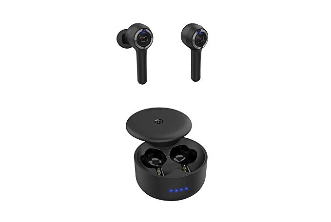 Monster Wireless Earbuds Bluetooth 5.0 in-Ear Headphones with Wireless Charging Case, TWS Earphones Built-in Dual Mic for Clearer Hands-Free Call