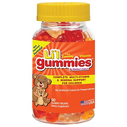 Childrens Gummies - Complete Kids MultiVitamin and Mineral Support in Childrens Vitamins - Mother's Select Li'l Gummies Contain Vitamins A, C, D, E, B and More - New Improved Great Tasting Formula!