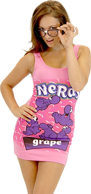 TV Store Women's Nerds Candy Tunic Tank Dress with Nerd Glasses