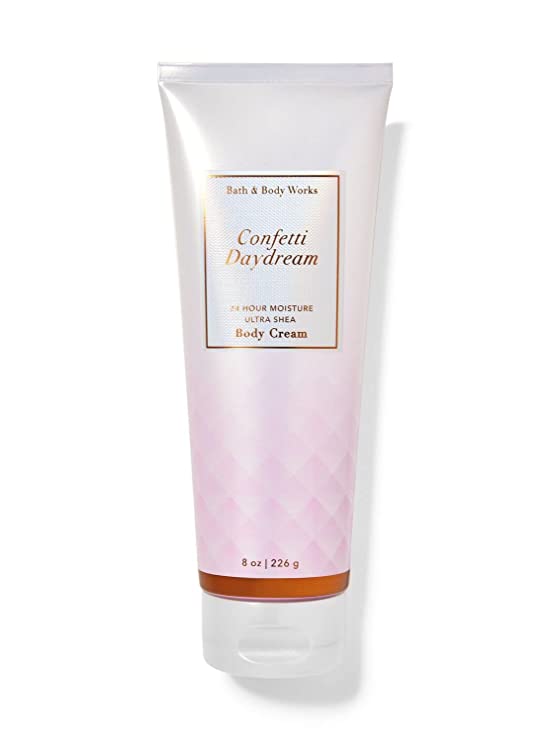 Bath and Body Works 2 Pack Ultra Shea Body Cream 8 Oz. (Confetti Daydream)