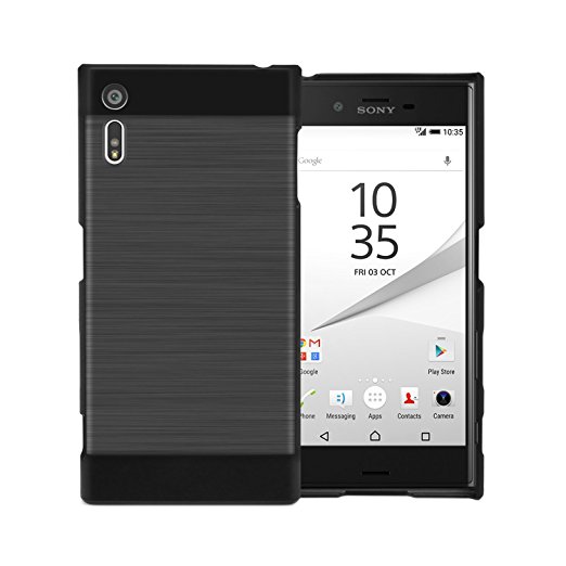Xperia XZ Case, Super [Slim fit ] SONY Case [Brushed Aluminum[Shockproof][Drop Protection] Metal Cover Protection for Sony Xperia XZ - Retail Packaging (Titan Silver)