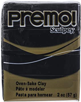 Premo Sculpey Polymer Clay 2 Ounces-Black