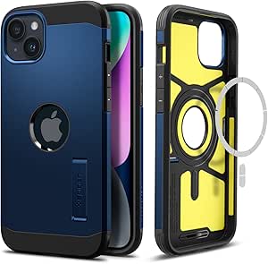 Spigen Tough Armor MagFit Case for iPhone 14 Plus, Compatible with MagSafe Accessories - Navy Blue