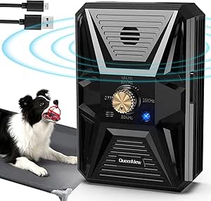 Anti Barking Device, 3 Levels Dog Barking Control Devices, 33FT Auto Ultrasonic Dog Bark Deterrent Stop Dog Barking Trainer, Recharge Dog Silencer Bark Box for Puppy Small Medium Large Dogs