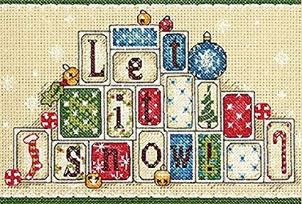 Dimensions Crafts Needlecrafts Counted Cross Stitch Kit, Let It Snow