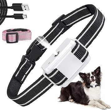 Citronella Dog Barking Collars, Automatic Spray Anti Barking Dog Collar, Safe Rechargeable Adjustable Sensitivity Anti Bark Dog Control Device No Shock No Bark Collar with 2 Color Straps for Dogs