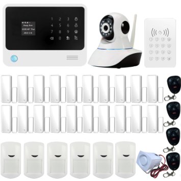 2015 WiFi GSM SMS GPRS Wireless Home Security Alarm System Self Test Function