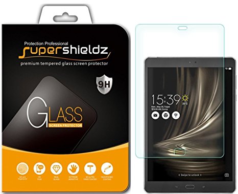 ASUS ZenPad 3S 10 (Z500M) Tempered Glass Screen Protector, Supershieldz Anti-Scratch, Anti-Fingerprint, Bubble Free, Lifetime Replacement Warranty