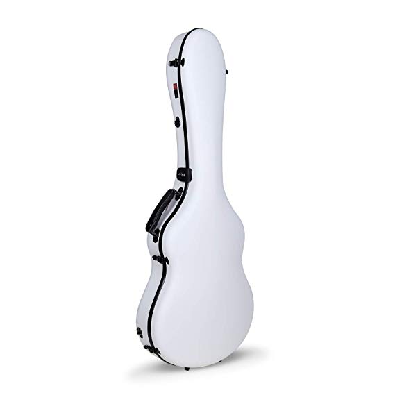 Crossrock Fiber, Purity Ultra-Light Carbon Hard-Shell 4.5lb in White 4/4 Classical Guitar Case (CRF7000CWT)