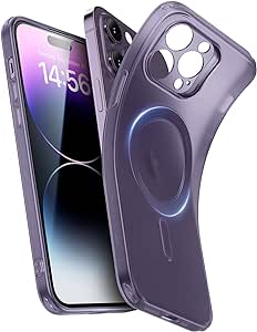 ESR for iPhone 14 Pro Case, Compatible with MagSafe, Military-Grade Protection, Resists Yellowing and Scratches, Magnetic Phone Case for iPhone 14 Pro, Zero Series, Frosted Purple