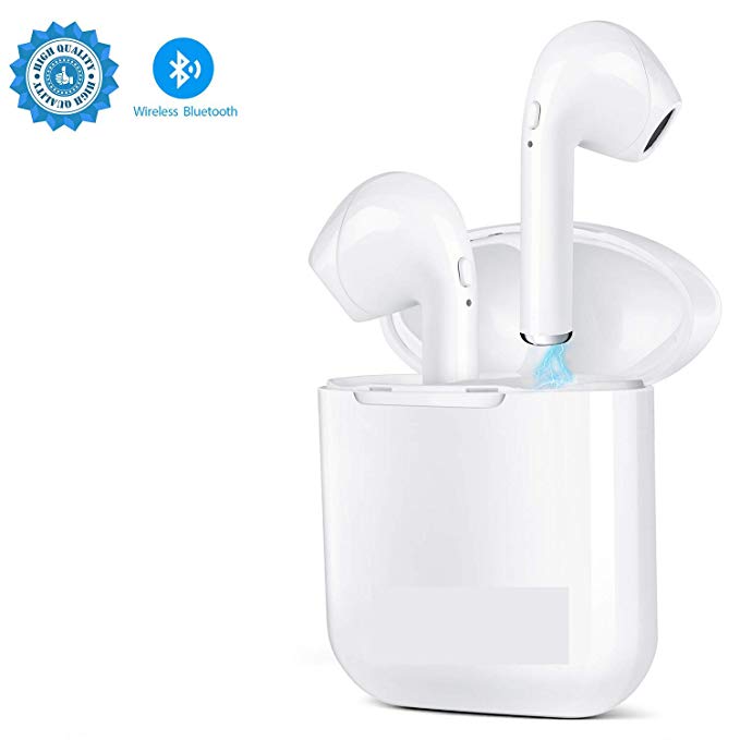 roycase Bluetooth Headphones 4.2 Wireless Earbuds Mini In-Ear Earphones with stereophone ，Charging Case and anti-sweat noise canceling microphone for All smartphones