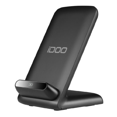 iDOO  3 Coils  Qi Phone Wireless Charger Stand Pad for Samsung Galaxy S6 S6 Edge S6 Edge Plus and All Qi-enabled Devices - Black