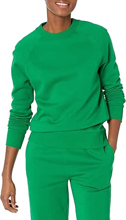 Amazon Essentials Women's Relaxed-Fit Crewneck Pullover Long-Sleeve Sweatshirt (Available in Plus Size)