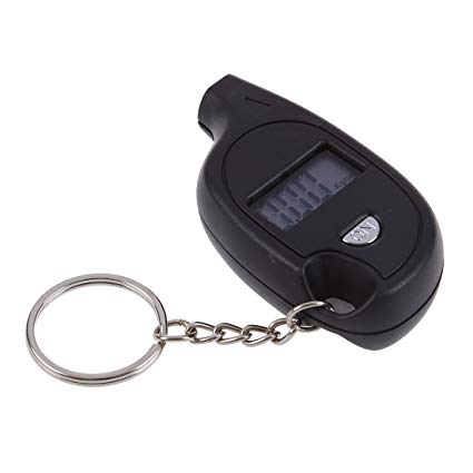 TOOGOO(R) Mini Portable Digital LCD Tire Tyre Wheel Air Pressure Gauge Tester Keychain For Car PSI KPA BAR KG/CM? black