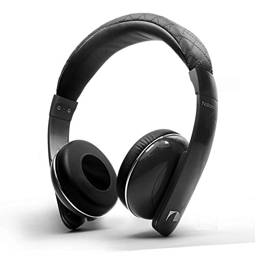 Nakamichi On-The-Ear Wired Headphones with Enhanced Bass and smartphone in-line mic/controller