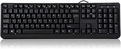 Xenta Black Full Size Keyboard - USB UK Layout